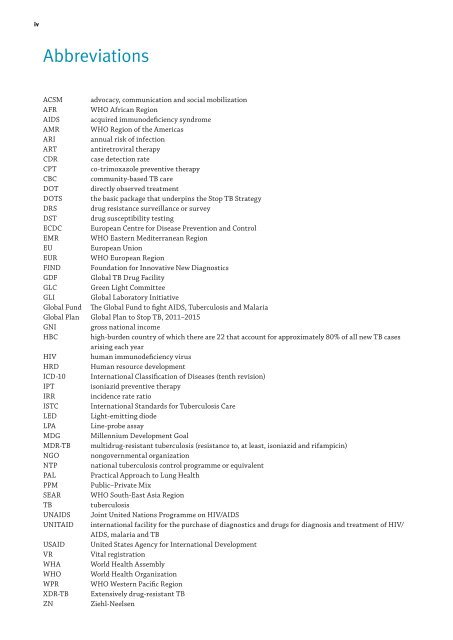 Global Tuberculosis Control 2010 - Florida Department of Health