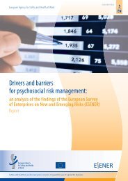 Drivers and barriers for psychosocial risk management: - European ...