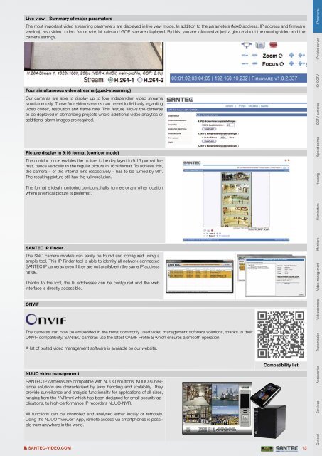 PRODUCT CATALOGUE 2013 VIDEO SECURITY - Santec-video.de