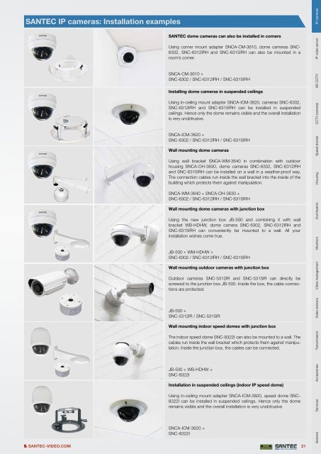 PRODUCT CATALOGUE 2013 VIDEO SECURITY - Santec-video.de