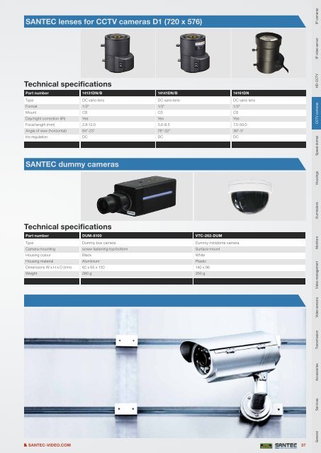 PRODUCT CATALOGUE 2013 VIDEO SECURITY - Santec-video.de