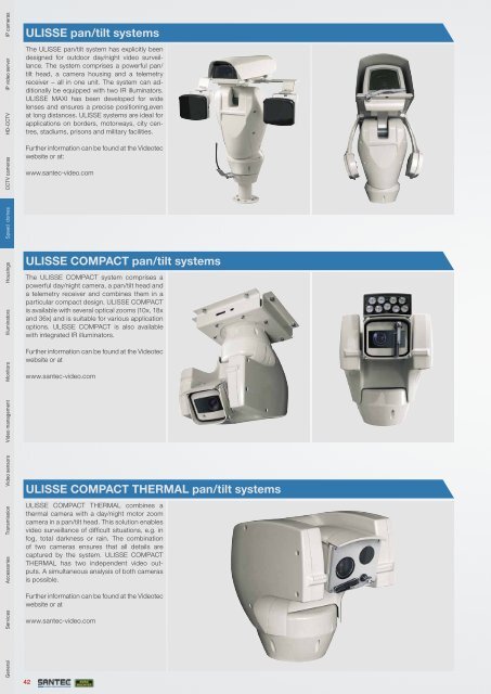 PRODUCT CATALOGUE 2013 VIDEO SECURITY - Santec-video.de