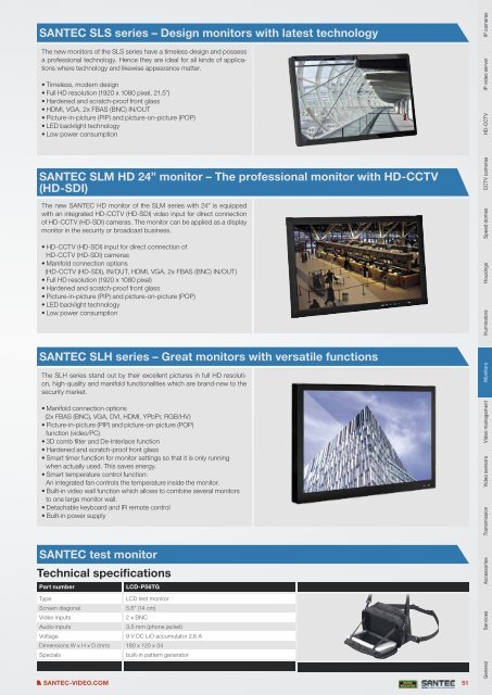 PRODUCT CATALOGUE 2013 VIDEO SECURITY - Santec-video.de