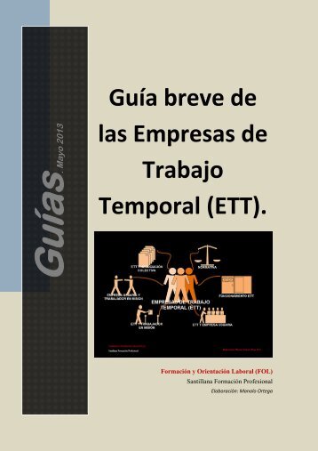 Guía breve de las Empresas de Trabajo Temporal (ETT). - FOL