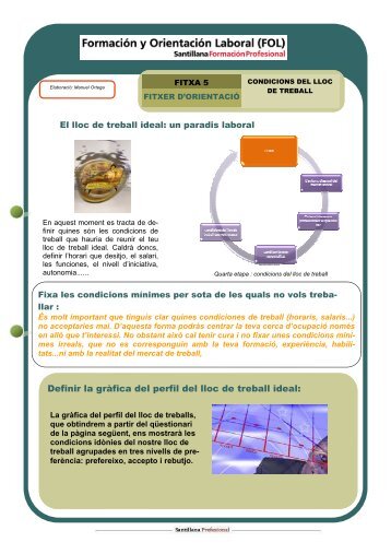 Definir la gràfica del perfil del lloc de treball ideal: - FOL