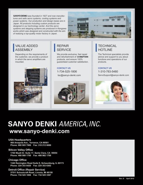 Sanyo Denki General Motion Products Catalog - Bay Advanced ...