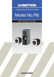 SANMOTION MODEL No.PB Ethercat Interface - sanyo denki europe