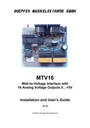 MTV16 Midi-to-Voltage Interface with 16 Analog Voltage ... - Doepfer