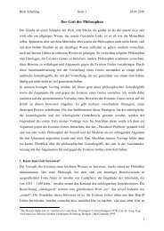 Vortrag: Der Gott der Philosophen (pdf) - Sapere Aude Philosophie