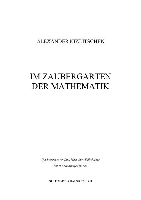 Im Zaubergarten Der Mathematik
