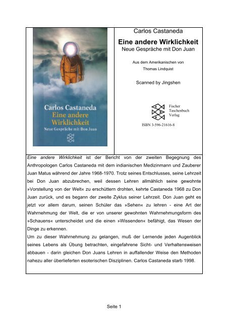 Carlos Castaneda - Eine andere Wirklichkeit.do - Sapientia