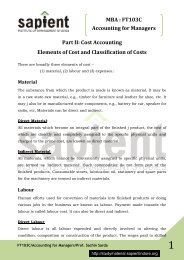 Cost Accounting Elements of Cost and Classification of Costs