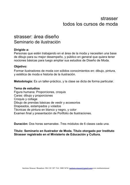 Strasser CatÃ¡logo de Cursos 2013 - Instituto Strasser