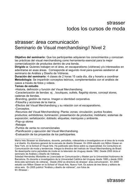 Strasser CatÃ¡logo de Cursos 2013 - Instituto Strasser