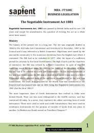 The Negotiable Instrument Act 1881