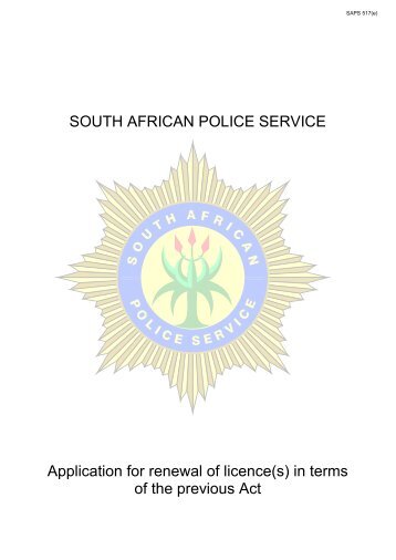 in terms of the previous Act - Saps