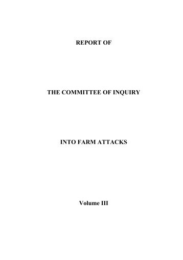 REPORT OF THE COMMITTEE OF INQUIRY INTO FARM ... - Saps
