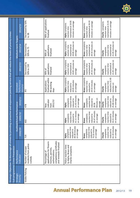 Annual Performance Plan - Saps