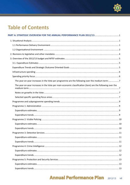 Annual Performance Plan - Saps