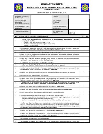 CHECKLIST GUIDELINE - Saps