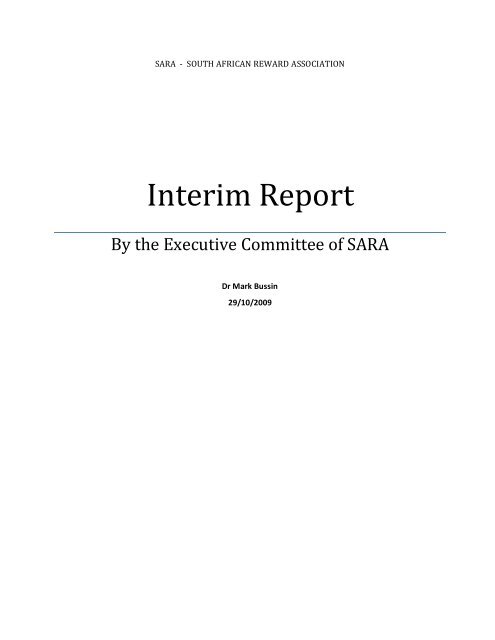 Annual Report - South African Reward Association