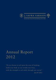 Annual Report 2012 (PDF) - Bank Sarasin