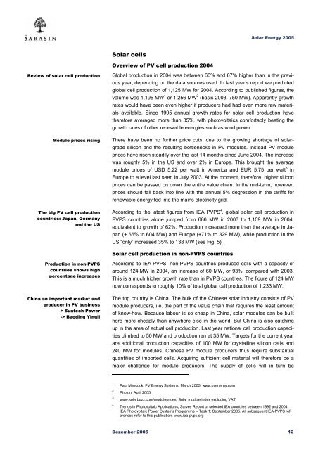 Sustainability Report - Bank Sarasin-Alpen