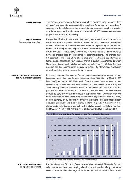 Sustainability Report - Bank Sarasin-Alpen