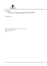 Sarasin Currency Opportunities Fund (EUR) - Bank Sarasin-Alpen