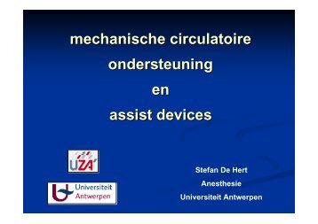 mechanische circulatoire ondersteuning en assist devices