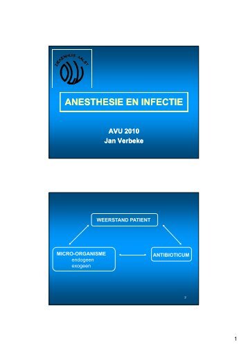 Infectie, contaminatie en anesthesie
