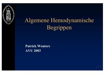 Algemene Hemodynamische Begrippen