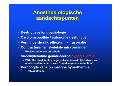 Neurologische, neuromusculaire en psychiatrische pathologie