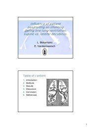 Influence of patient positioning on shunting during one-lung ...