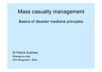 Mass casualty management
