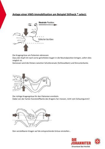 Anlage einer HWS-Immobilisation am Beispiel Stifneck ... - Sardog