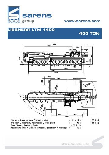 Liebherr LTM 1400 - Sarens