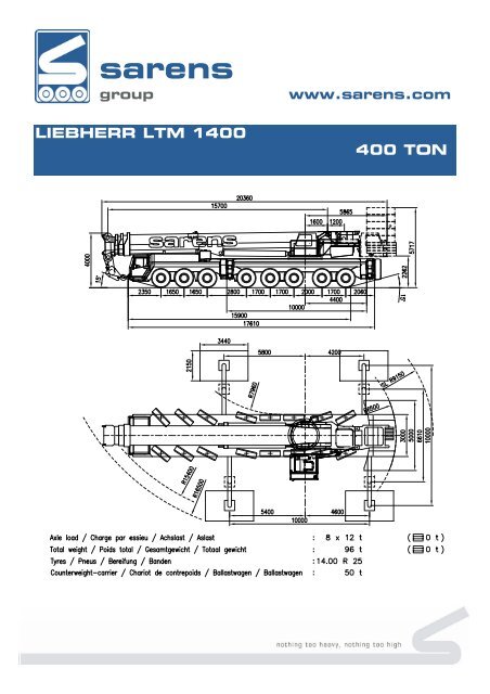 Liebherr LTM 1400 - Sarens