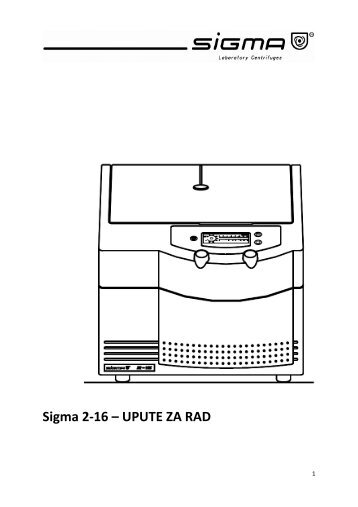 Centrifuga Sigma 2-16