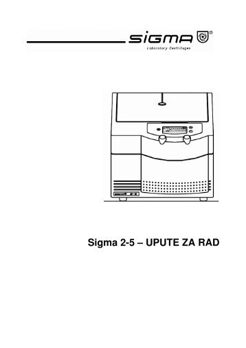 Centrifuga Sigma 2-5 - Sartorius Croatia