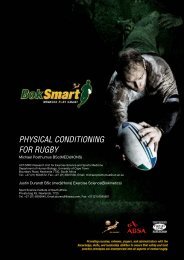 PHYSICAL CONDITIONING FOR RUGBY - SA Rugby