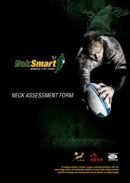 BokSmart Neck Assessment Form - SA Rugby