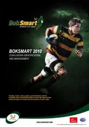 BokSmart 2010-Concussion Identification Management - SA Rugby