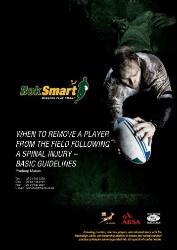 BokSmart Guidelines following a Spinal Injury - SA Rugby