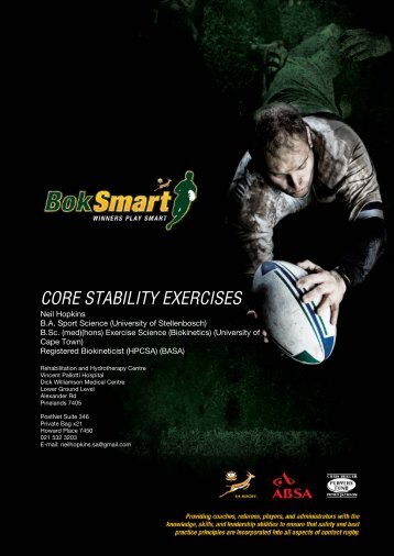 FRONT PAGE HEADING CORE STABILITY EXERCISES - SA Rugby