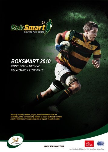 BokSmart 2010-Concussion Medical Clearance Certificate - SA Rugby