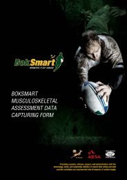 BokSmart Musculoskeletal assessment data capturing ... - SA Rugby