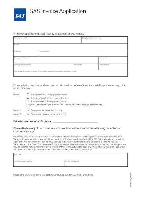 Application form - SAS