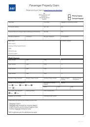 Passenger Property Claim - SAS