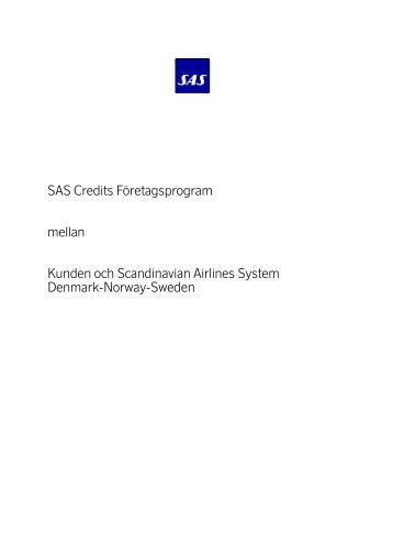 SAS Credits företagsprogram